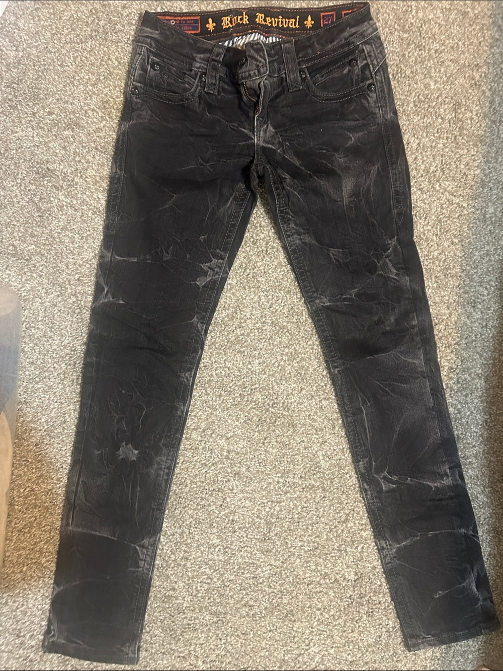 Rock Revival Women's Straight Leg Jeans in Black Wash